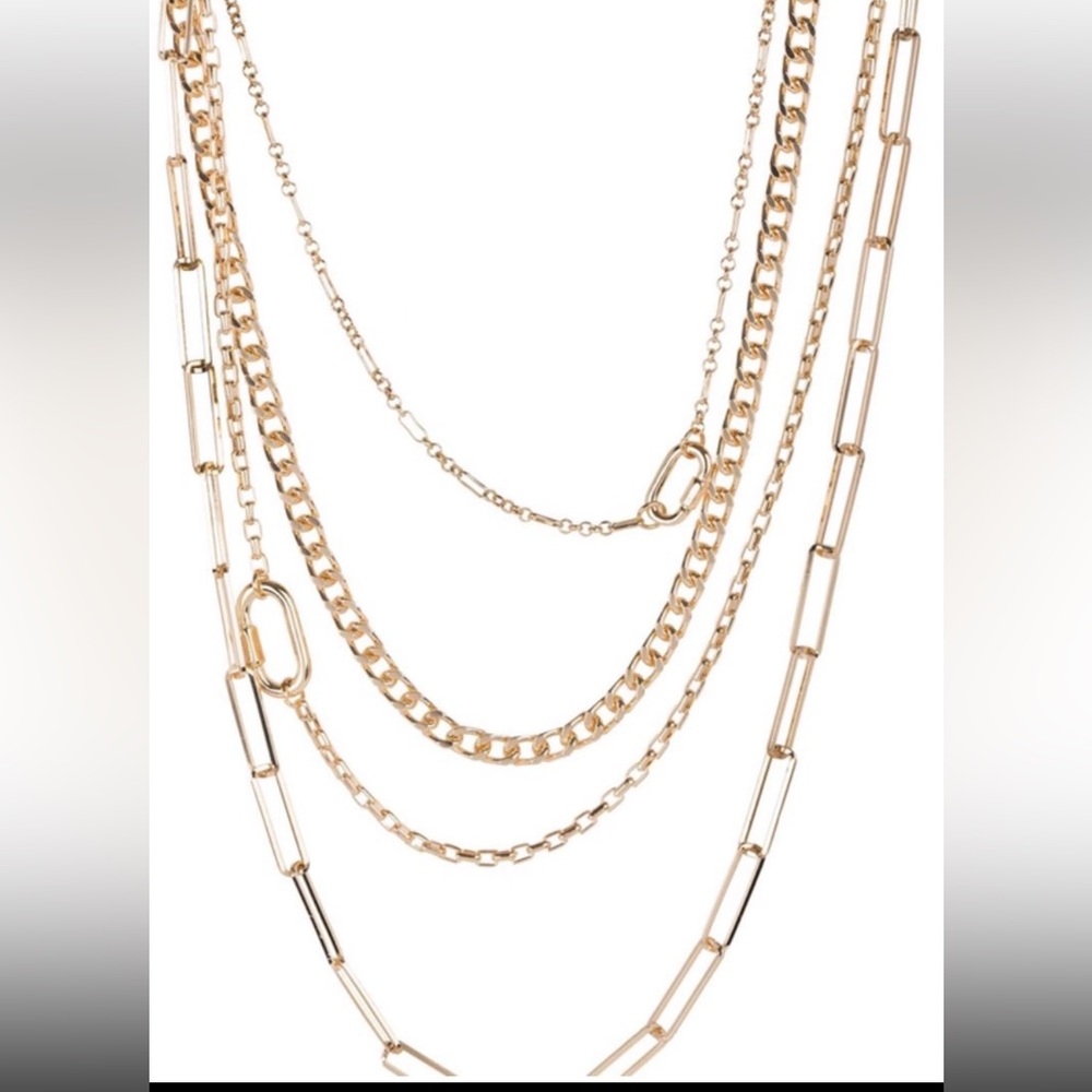 Saachi Parker Layered Gold Necklace NWT